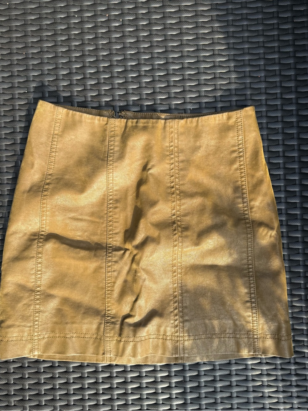 Free People olive mini skirt.